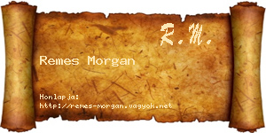 Remes Morgan névjegykártya